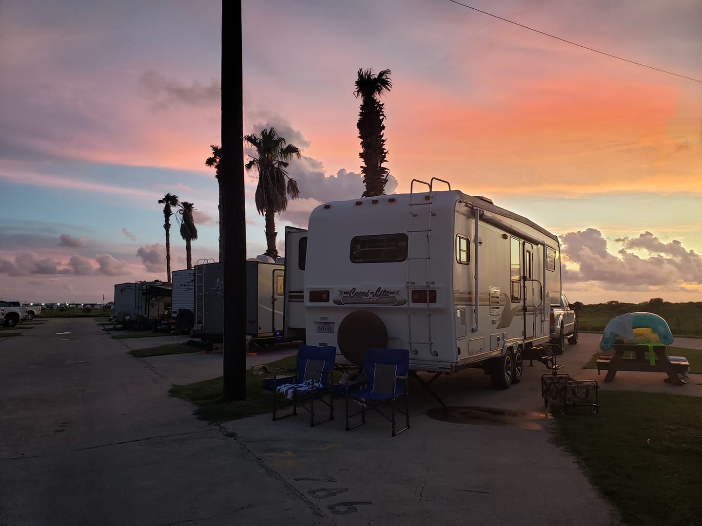 Beautiful view of Galveston beach near Jamaica Beach RV Resort with soft sand and ocean waves